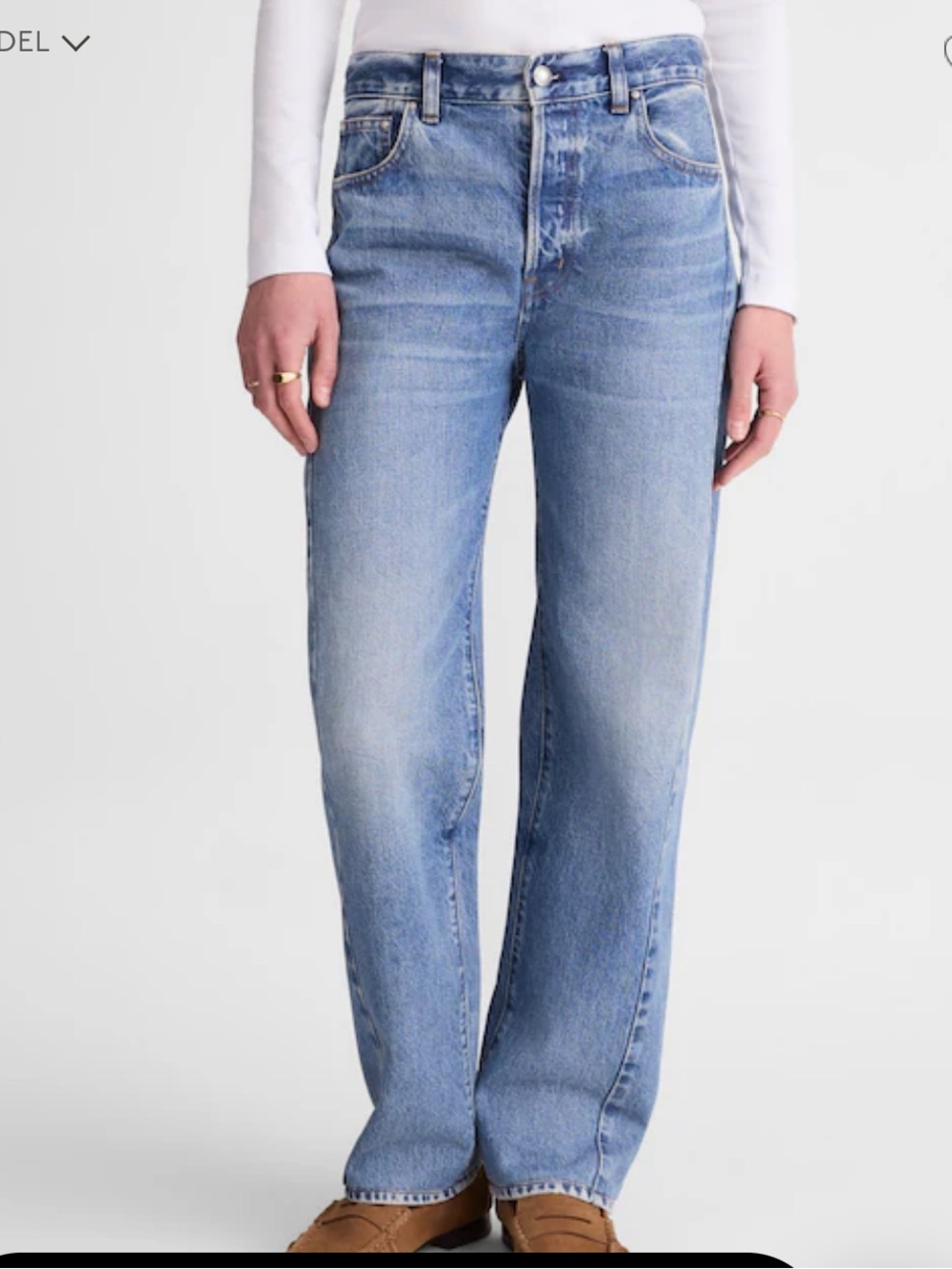 Madewell Pieced Barrel Leg Jeans in Rockcastle Wash Size 32